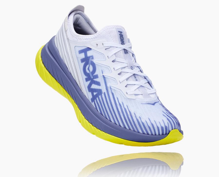 Hoka One One Mens Running Shoes - Carbon X-SPE - White/Blue - QORH27938